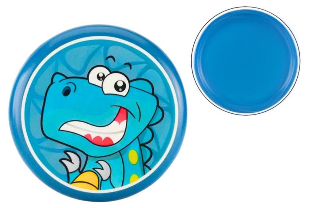 Leantoys Flying Disc Frisbee mit Dinosaurier Blau 20 cm
