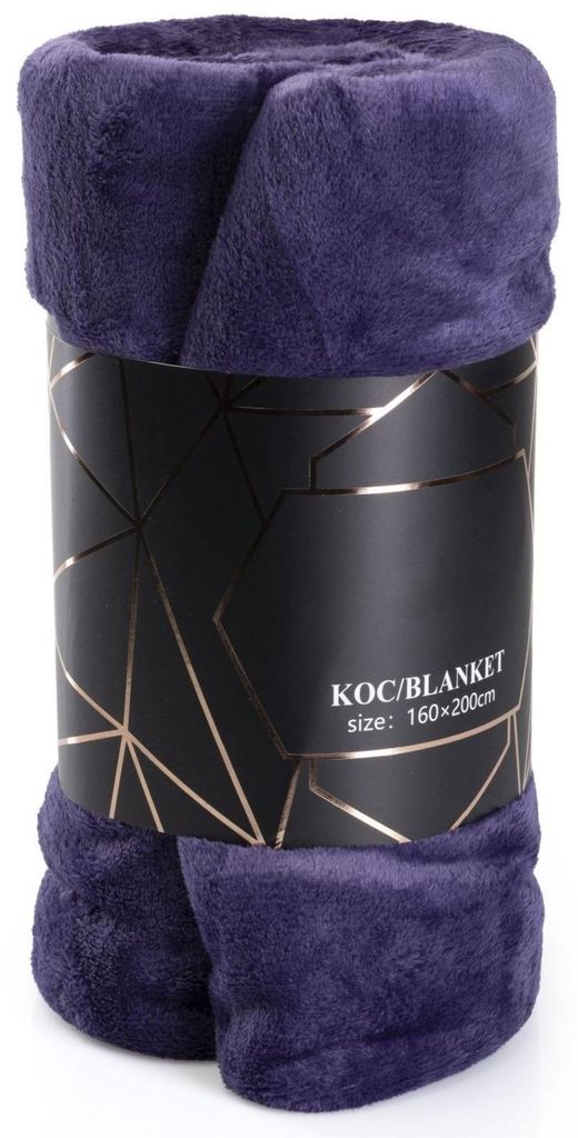 HowHomely Decke Kuscheldecke 160 x 200 cm violett Wohndecke Produktbild 