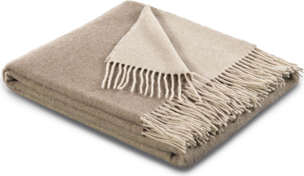 Biederlack Béžovo-krémový kašmírový pléd 130 x 170 cm Obrázok produktu 