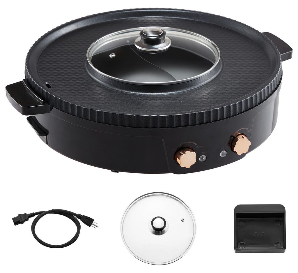 SucceBuy, marmite électrique 2-en-1 avec grill, 1800 W, Image du produit 