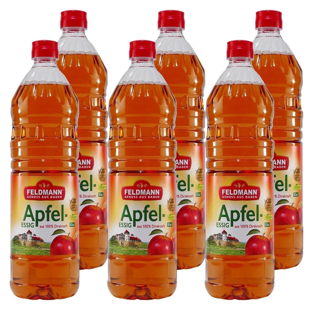 Feldmann Apfelessig 5% -klar- (10 x 1,0L) Produktbild 