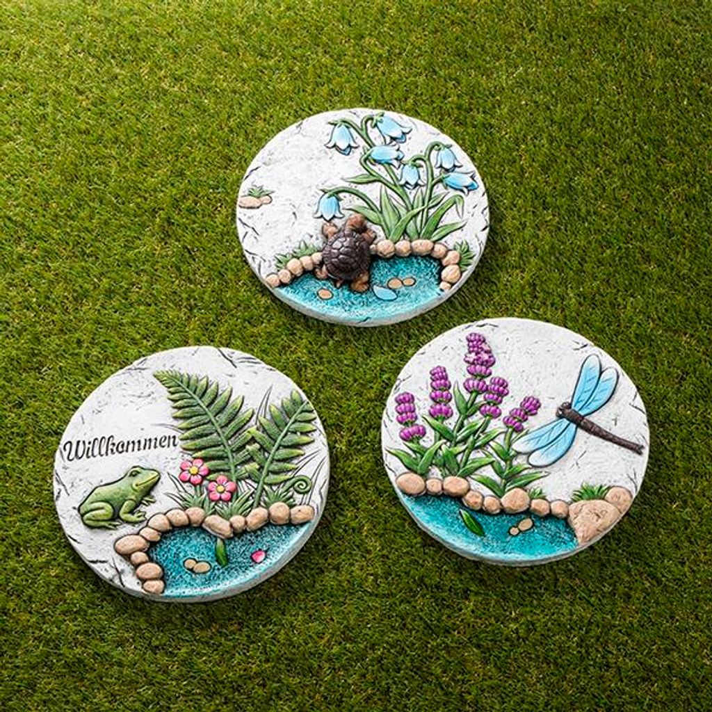 Deko - Trittstein verschiedene Designs Produktbild 