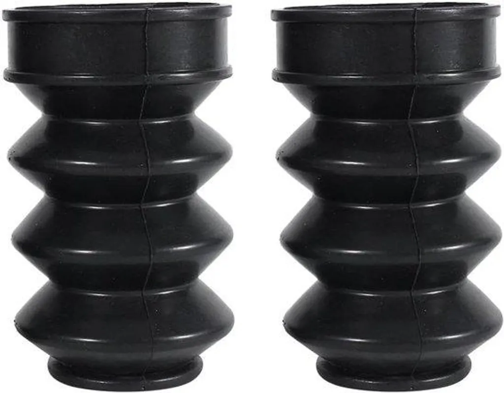 Soufflets de fourche moto en caoutchouc noir pour tube de suspension