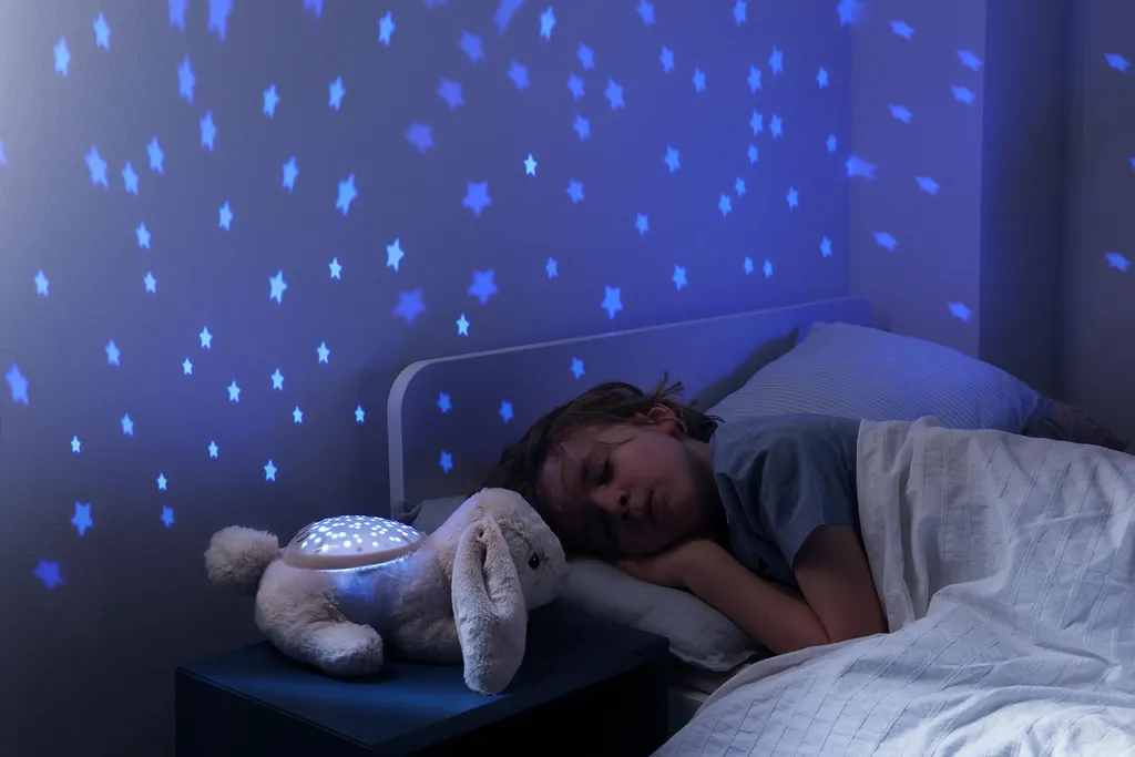 Doudou lapin CloudB Twilight Buddies avec projection LED multicolore - 7