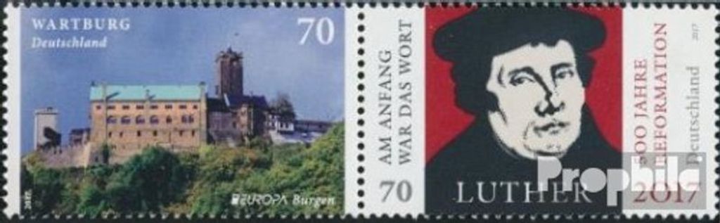 Briefmarken BRD (BR.Deutschland) 2017 Mi W141 postfrisch Luther