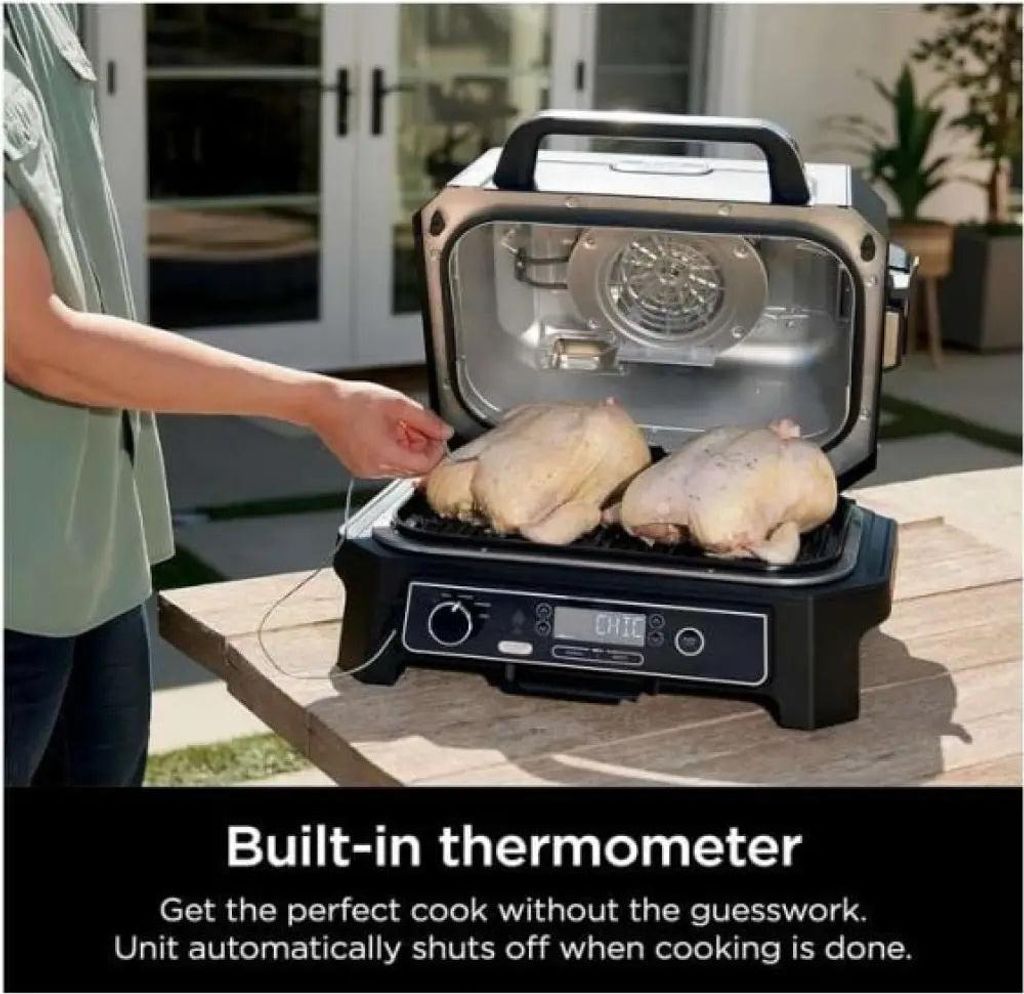 Copertura impermeabile per griglia da esterno Ninja Woodfire, copertura per griglia Ninja OG701 Woodfire Griglie, resistente alle intemperie, accessori per barbecue (31,8 cm