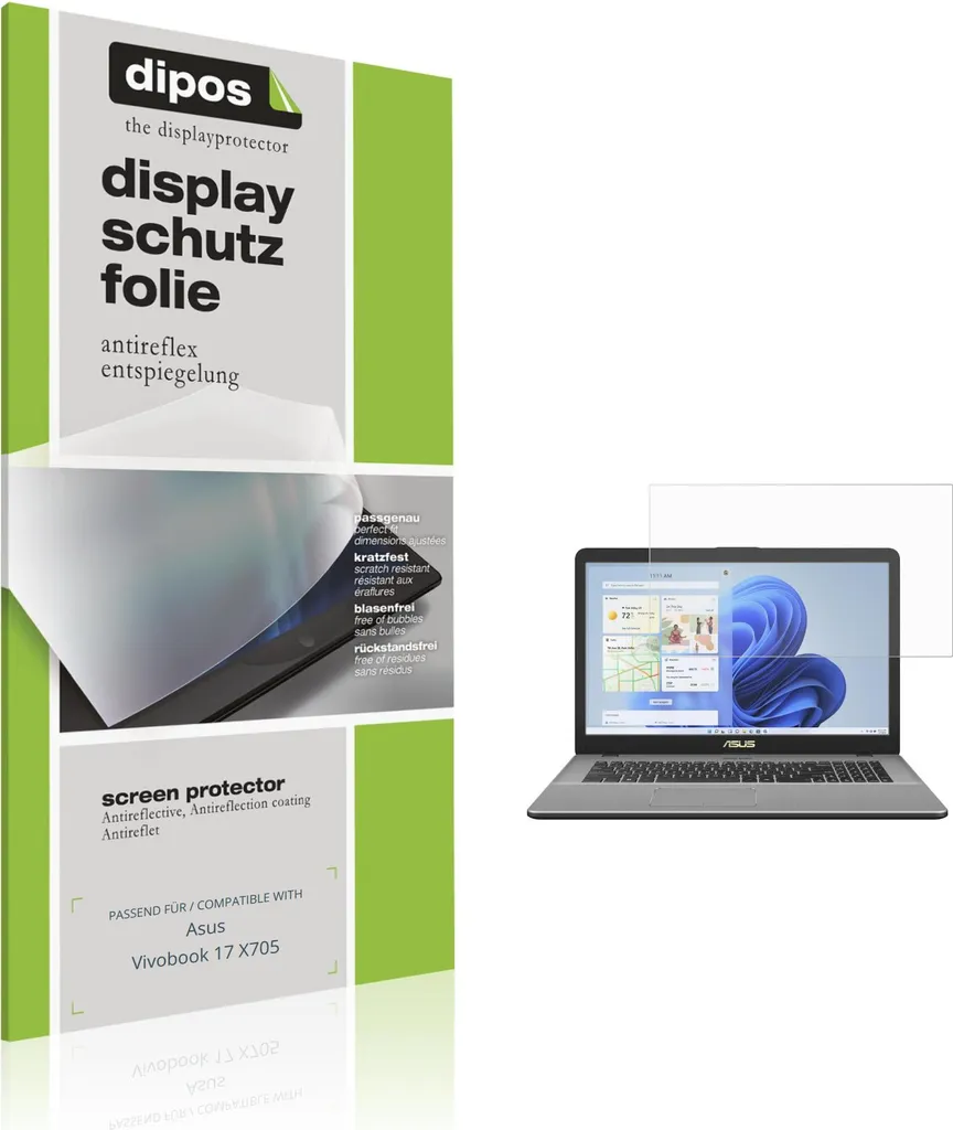 Miglior Protezione Antiriflesso Asus Vivobook 17 X705 | Set 2 Pellicole