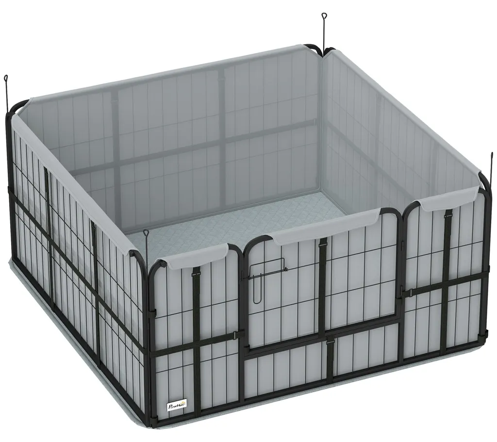 Parc de maternité pour chienne : espace de mise bas 122cm avec tapis amovible