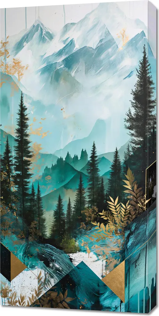 Quadro 50x100 cm Paesaggi intrecciati