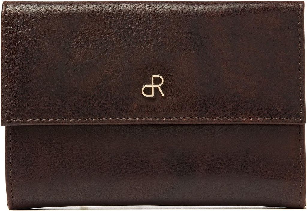 dR Amsterdam Leder-Geldbörse für Damen mit RFID-Schutz | Damen Portemonnaie | Milan - 28119 Brown