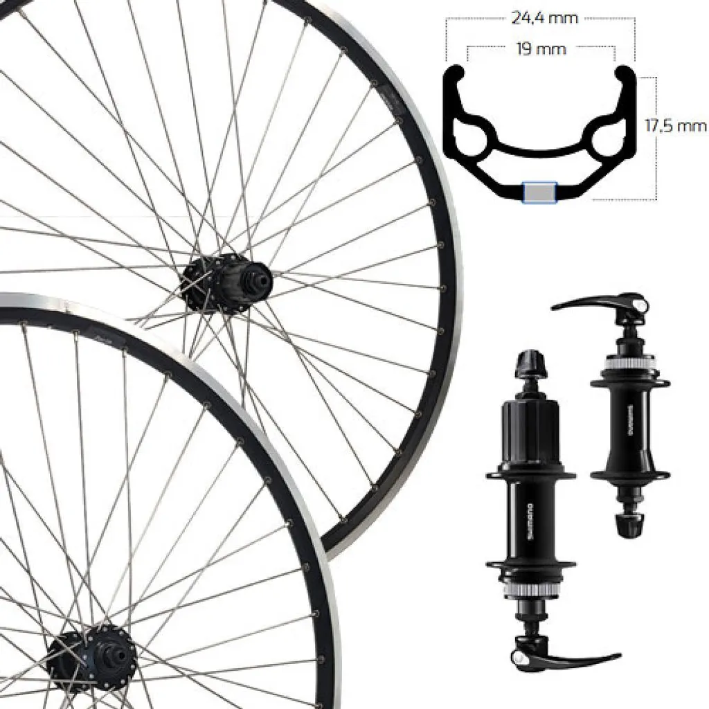 Paire de roues Roland 26" ZAC 19 Noires : Solution Stable Frein à Disque
