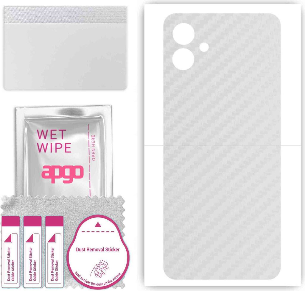 apgo Rückseite Schutzfolie, Skin, kompatibel mit Samsung Galaxy M04, Hinten Displayschutzfolie aus Vinylfolie, kratzfest, einfache Montage - Trans...