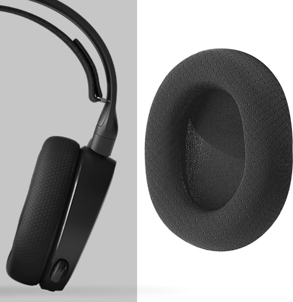 Headset-Ärmel weicher Geräusch-Inssierung atmungsaktivem Kopfhörer Faux Leder Ohrscharf für SteelSeries-arctis 1/3/5/7-Schwarz