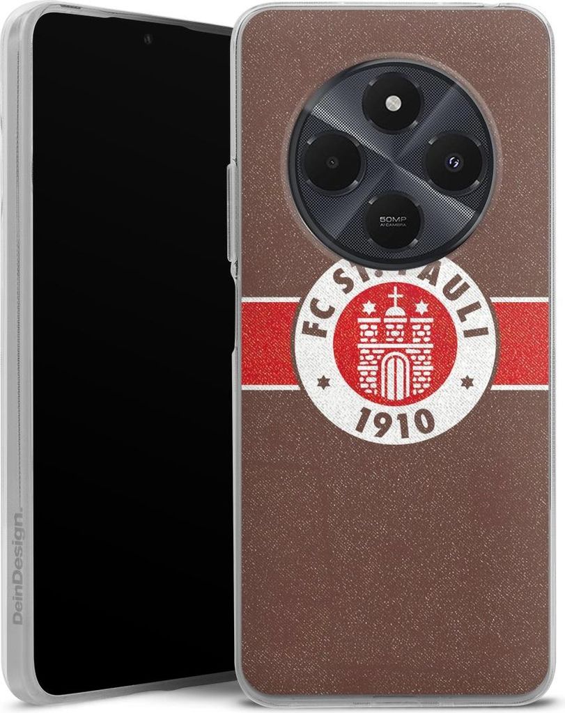 DeinDesign Handyhülle für Xiaomi Redmi 14C Silikon Hülle Case Smartphone Schutzhülle FC St. Pauli Logo Offizielles Lizenzprodukt