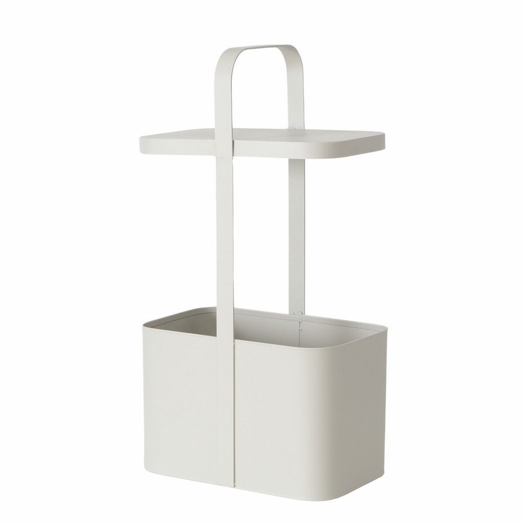 Metallischer Beistelltisch mit Zeitungsständer SELENA, H. 65 cm