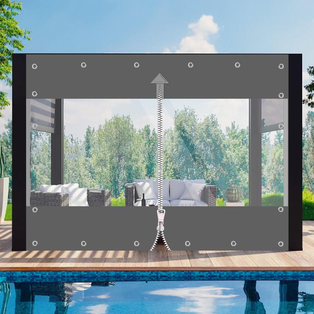 Bâche transparente avec œillets, imperméable, pour Image du produit 