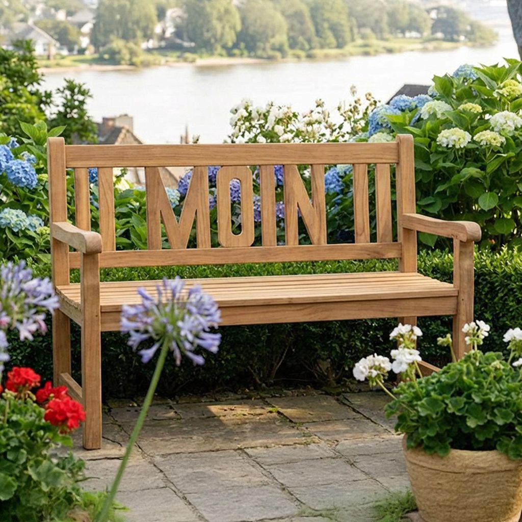 riess-ambiente Wetterfeste Gartenbank EMPIRE TEAK 120cm Produktbild 