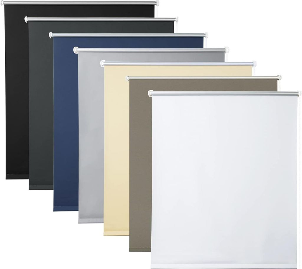 Verdunkelungsrollo 60x160cm - Thermo- und Seitenzugrollo ohne Bohren
