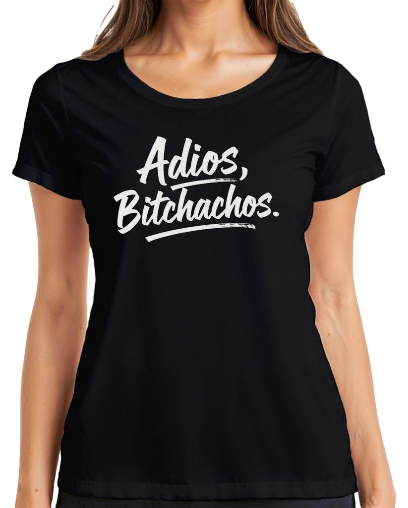 Adios Bitchachos lustig sarkastisch Abschied Geschenk Urlaub Damen T-Shirt, Schwarz, L
