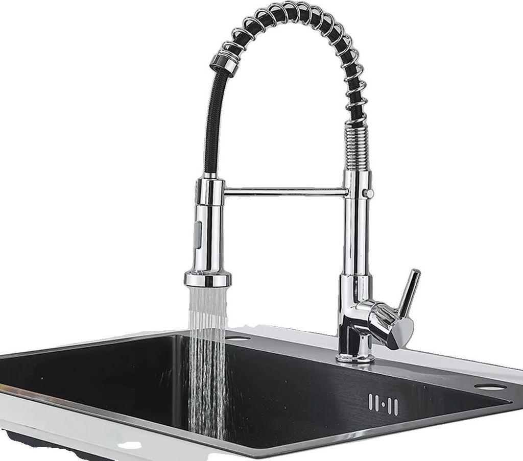 Rubinetto da cucina, doccetta estraibile, montaggio a Immagine del prodotto 