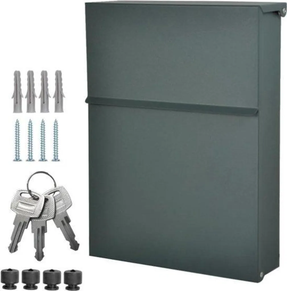 Boîte aux lettres murale Mini Gris Anthracite RAL 7016 - 30 x 23 cm