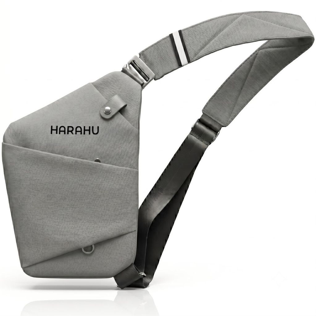 Herren Crossbody Tasche HARAHU Vector - Praktisch und Modern in Grau KP40363