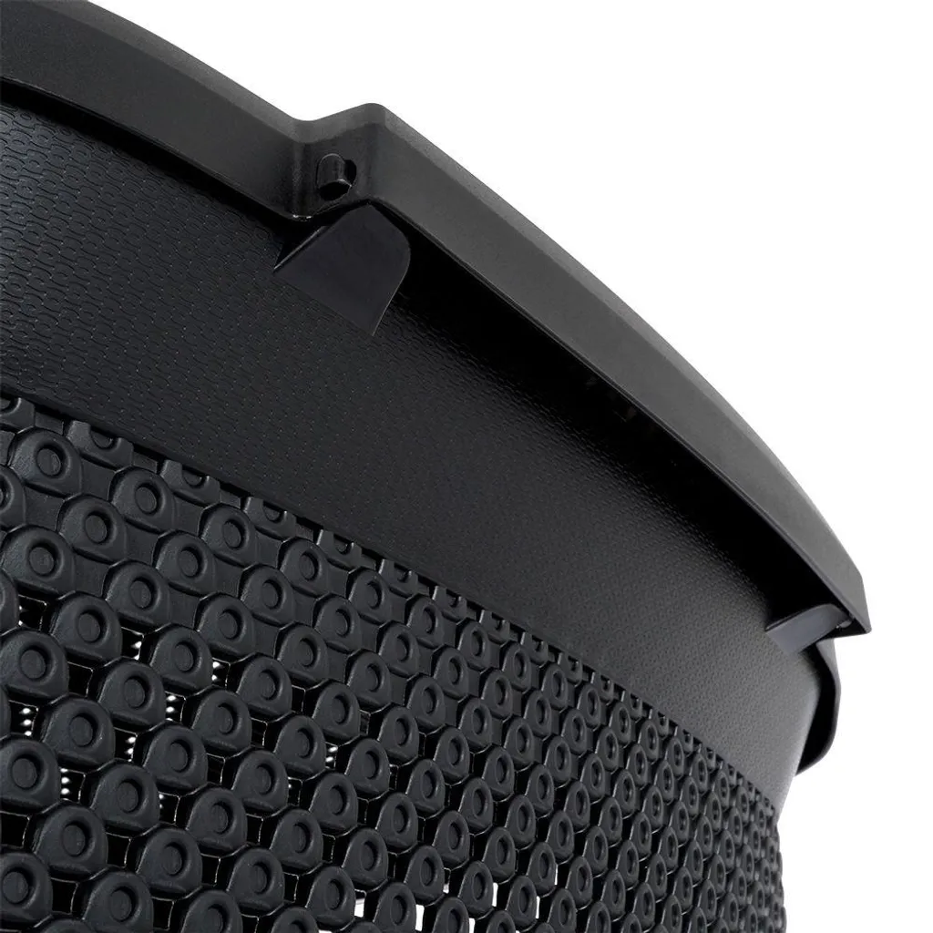 Panier à Linge 60 Litres avec Couvercle Rabattable Noir - Format Compact - 7