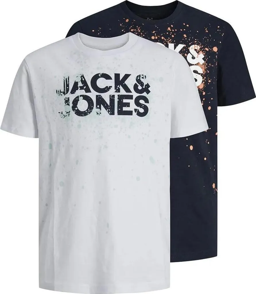 T-shirt garçon 10 ans Jack & Jones Splash lot de 2 coton anti-usure