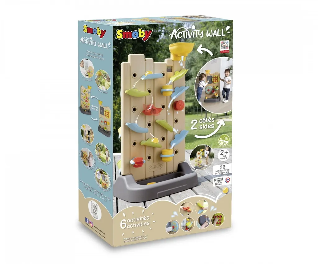 Mur d'activités Smoby traité anti-UV avec circuit d'eau modulable - 2