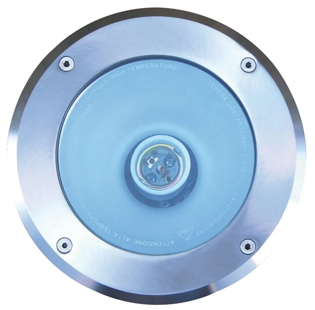 Spot de terrasse Ortigia inox Ø 11 cm pour balisage extérieur GU10
