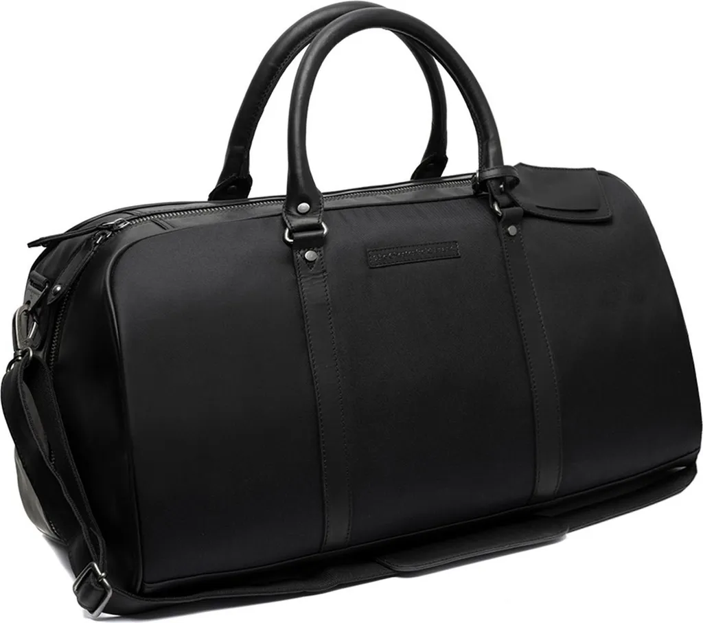 Sac de voyage Tornio en cuir noir robuste pour protéger vos vêtements