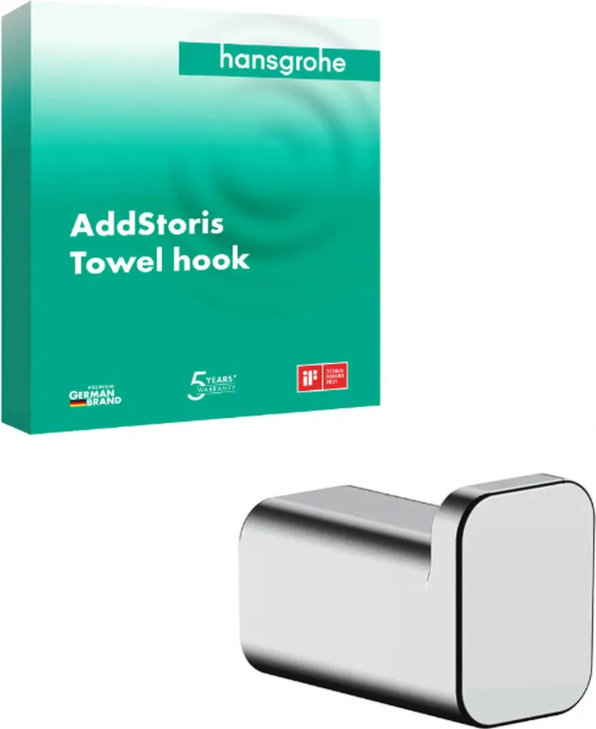Dettagli di Stile: Gancio hansgrohe AddStoris Cromo per Bagni Elite - 1