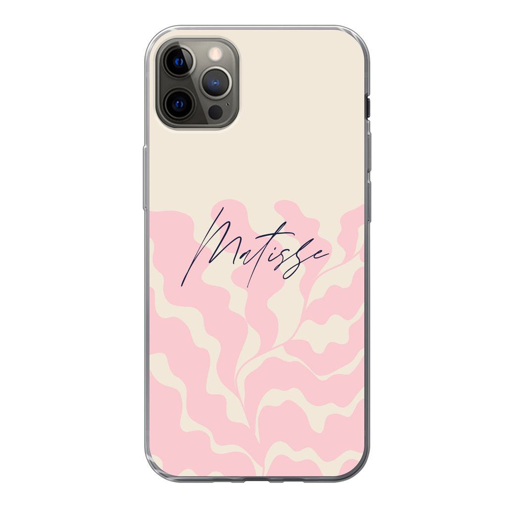 MuchoWow Handyhülle Schutzhülle Hülle für iPhone 13 Pro Max Matisse - Blume - Abstrakt Silikon Softcase Handy Hülle - Mobiltelefon
