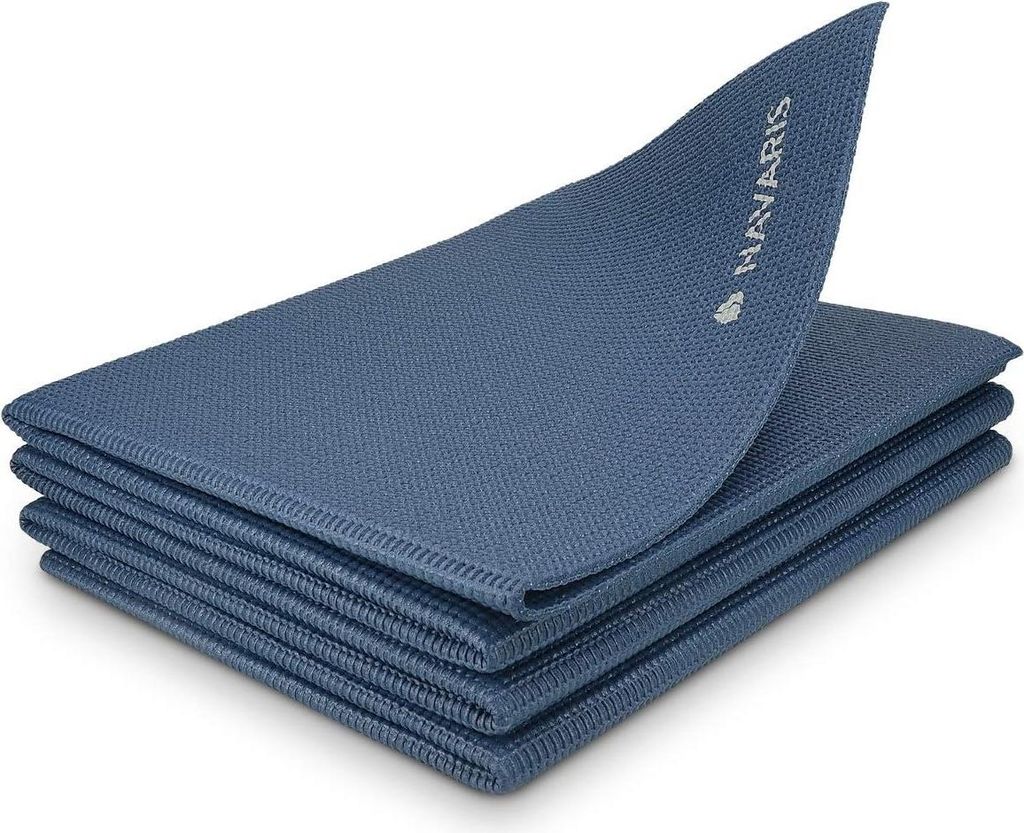 Faltbare Yogamat für Reisen - 4 mm dicke Sportmatte - Rutschfeste Fitnessmatte für Yoga, Pilates und Fitness - Geeignet für drinnen und draußen...