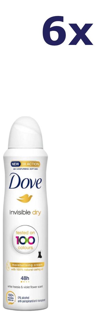 6x Dove Deo-Spray 150 ml Invisible Dry Produktbild 