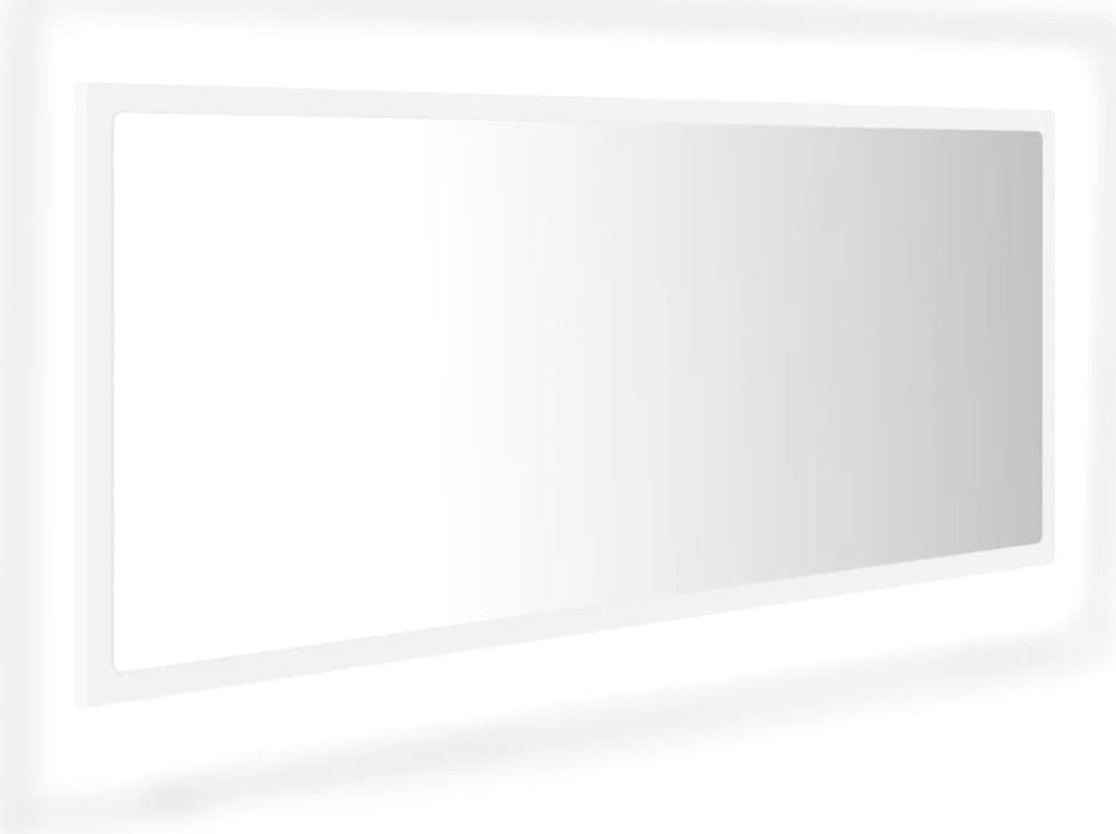 vidaXL LED-Badspiegel Weiß 100x8,5x37 cm Acryl