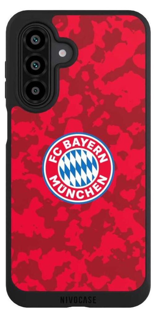 NIVOCASE Handyhülle für Samsung Galaxy A17 5G Hülle NIVOpure Case Schwarz FC Bayern München Camouflage FCB