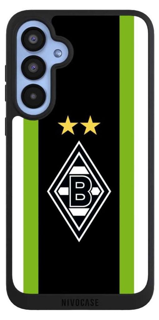 NIVOCASE Handyhülle für Samsung Galaxy A55 5G Hülle NIVOpure Case Schwarz Borussia Mönchengladbach Gladbach Logo