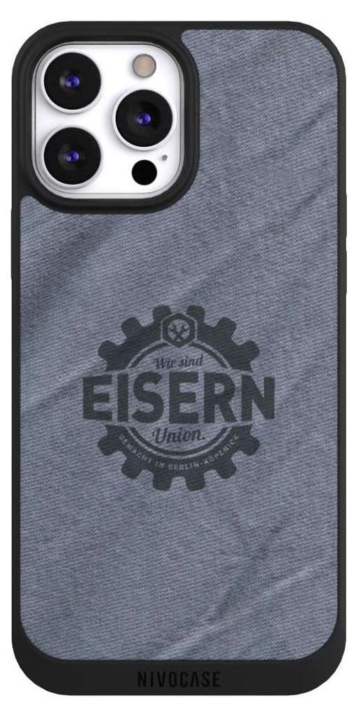 NIVOCASE Handyhülle für Apple iPhone 13 Pro Max Hülle NIVOpure Case Schwarz 1. FC Union Berlin FCU Offizielles Lizenzprodukt