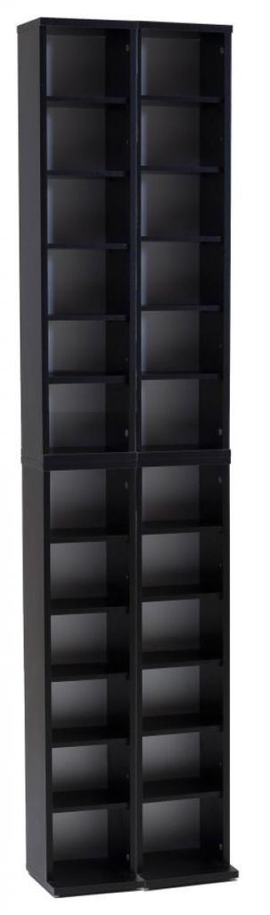 VCM - Bois CD DVD Stand Shelf Cabinet Almera H. 183 x B. 42 Image du produit 