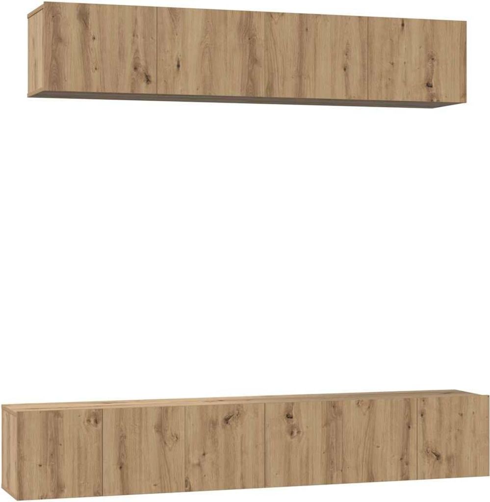 TV-Schrankset Wandmontiert 5 pcs Artisan-Eiche Holzwerkstoff