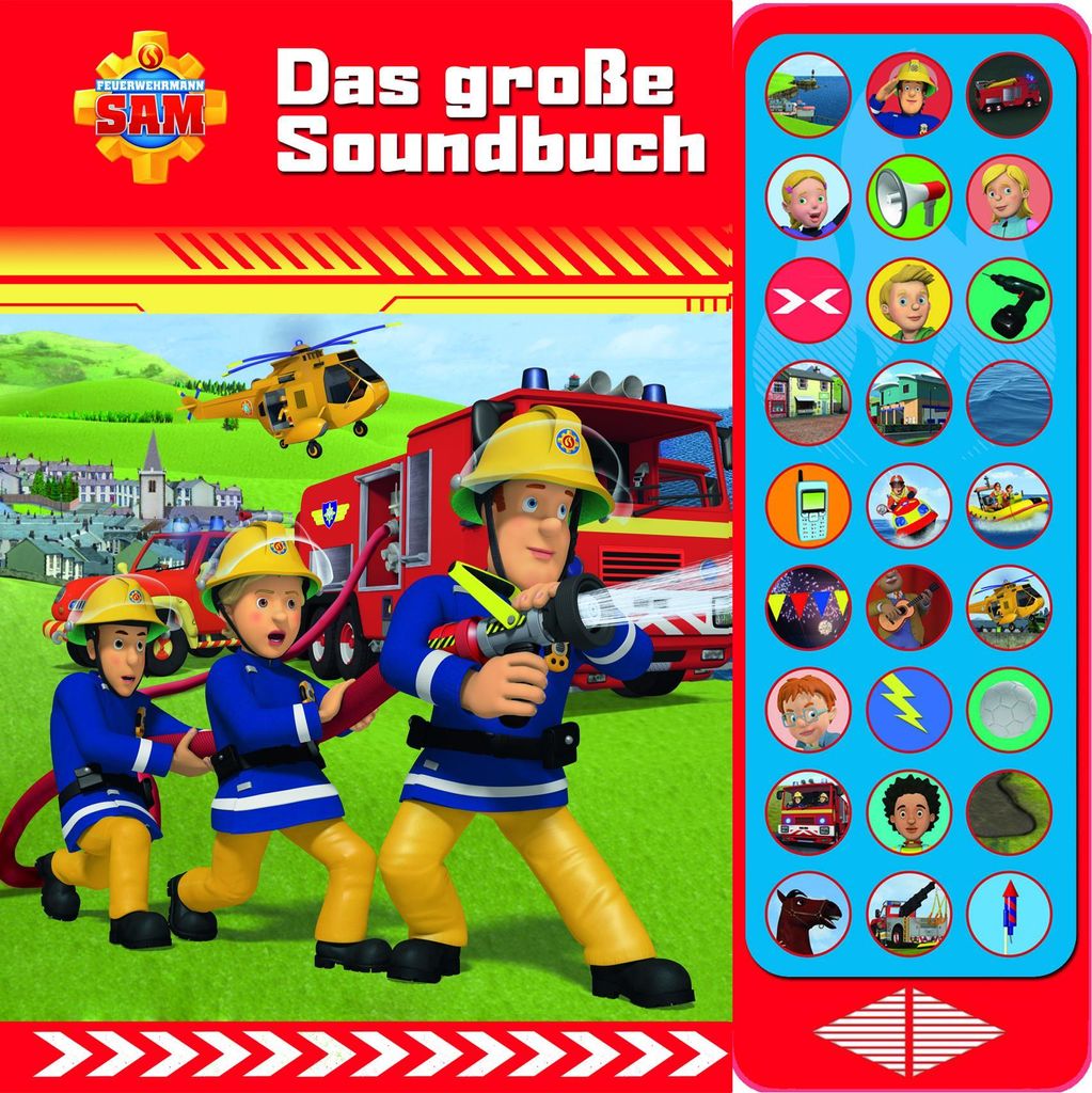 Feuerwehrmann Sam - Das große Soundbuch - 27-Button-Soundbuch mit 24 Seiten für Kinder ab 3 Jahren: Tönendes Buch