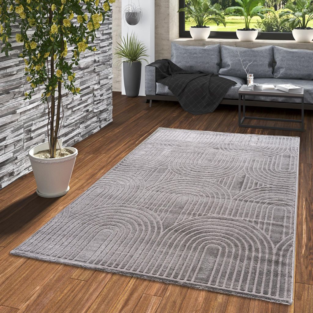 Soft Teppich Lucia Modern Anthrazit, Größe:80x150 cm Produktbild 