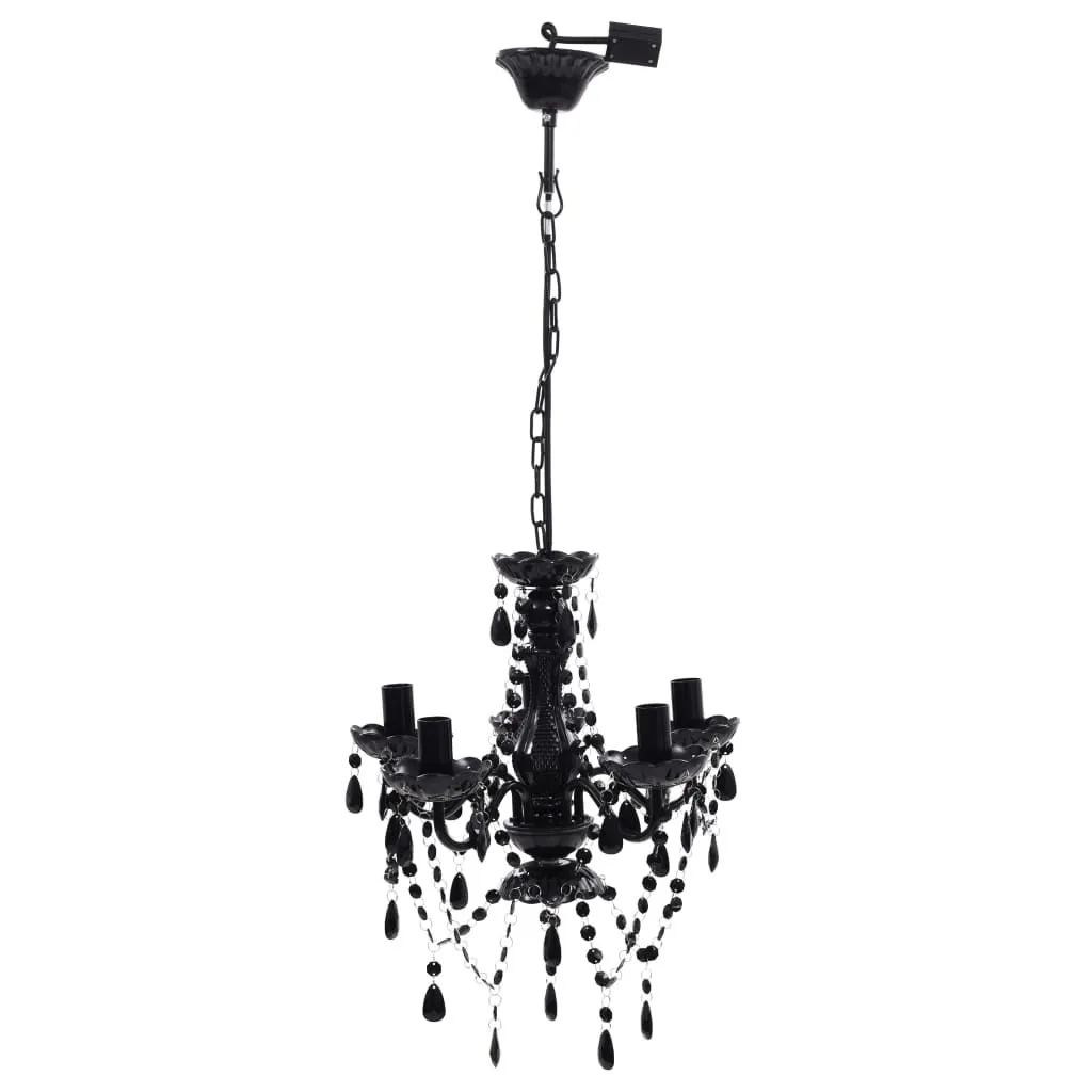 Lampadario Candelabro vidaXL Nero 5 Bracci | Illuminazione Elegante