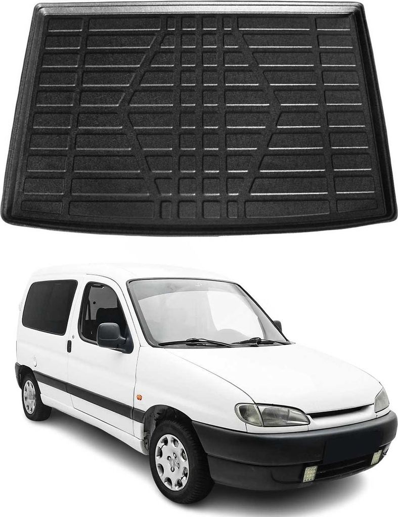 Bac de coffre pour Peugeot Partner MVN 1996-2008 Caoutchouc Image du produit 