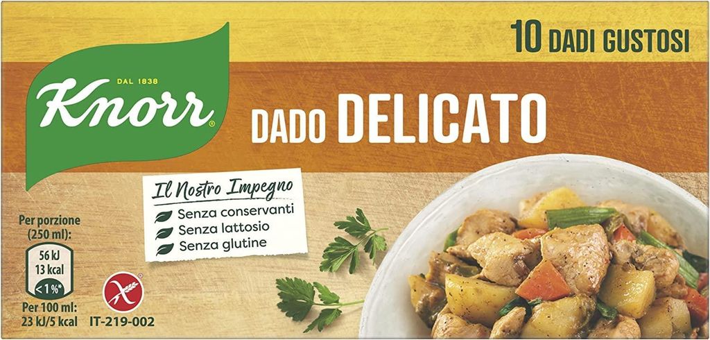 knorr Delicato dado brodo Suppenwürfel Brühe sanft reich an Geschmack 10 pz