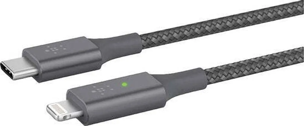 Câble USB-C vers Lightning avec indicateur LED de charge Belkin Gris - 10