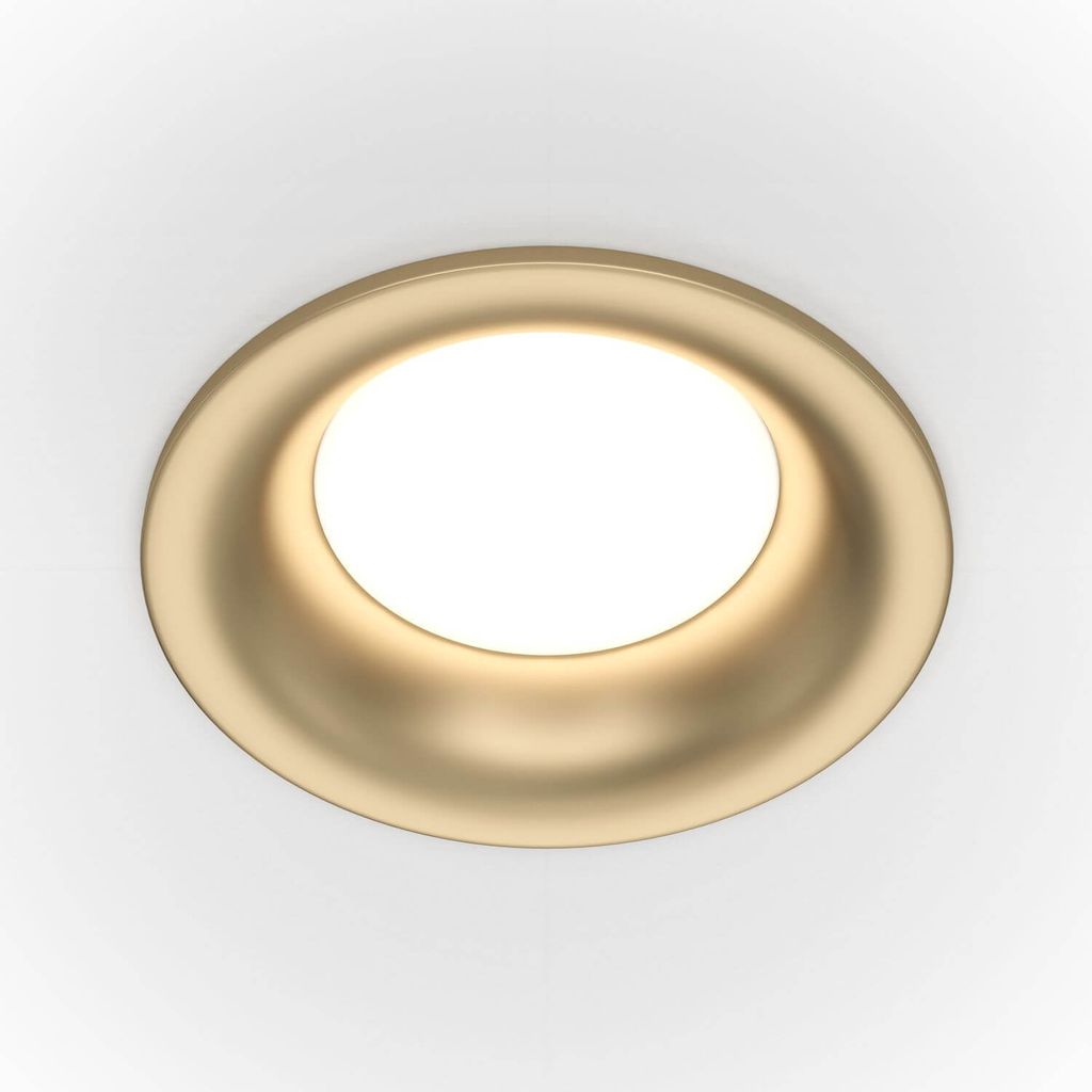 Maytoni Slim Downlight, Einbauleuchte GU10 Matt-Gold Ø8,5mm