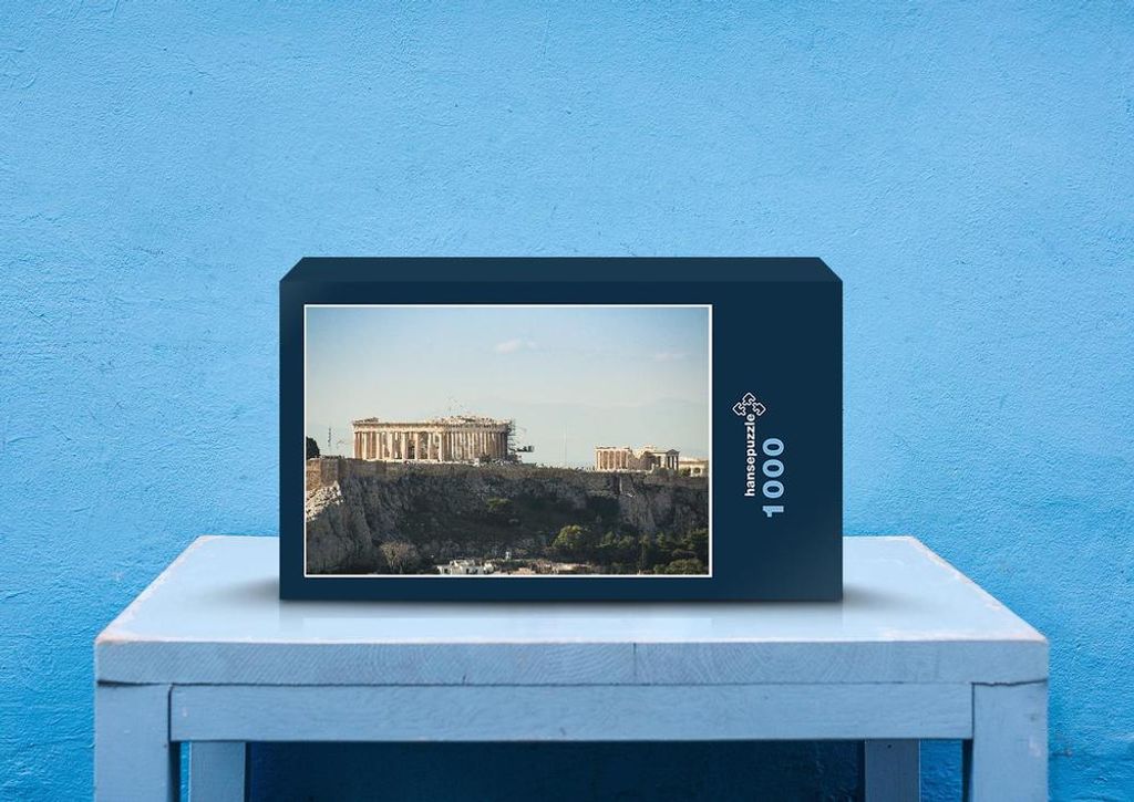 hansepuzzle 59408 - Griechenland Puzzle, 1000 Teile, Orte, 60,0 x 46,0cm mit hochwertiger Aufbewahrung, Kartonbox und wiederverschließbarem Beutel