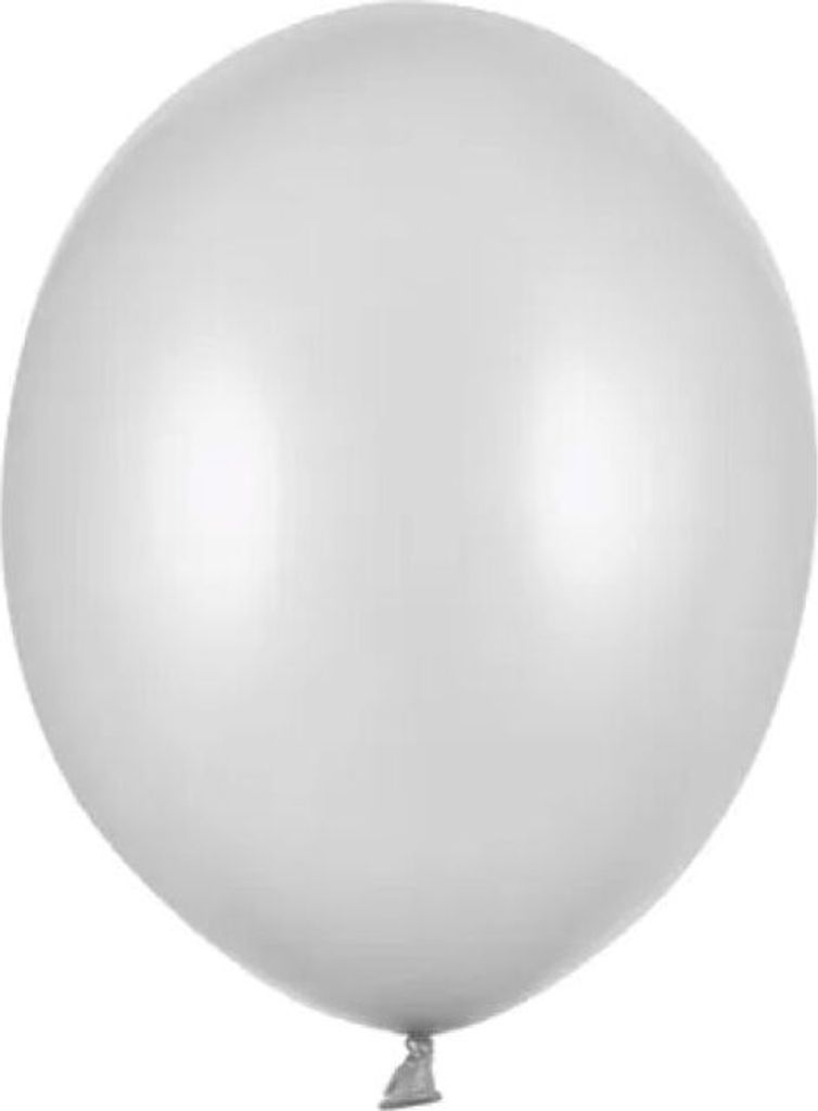 100 Stk. Luftballon Ø12cm "Uni Metallic" | Silber